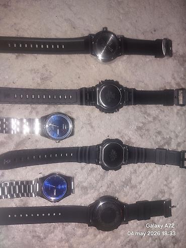 casio saat qiymetleri: Saat kolleksiyası - Naviforce analoq saat – qara silikon qayış, iri — 3