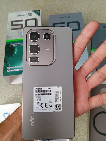 samsung tab s4 qiymeti: Infinix Note 50 Pro, 256 GB, rəng - Boz, Simsiz şarj