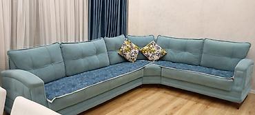 Divanlar: Künc divan, İşlənmiş, Bazalı, Parça, Çatdırılma yoxdur — 1