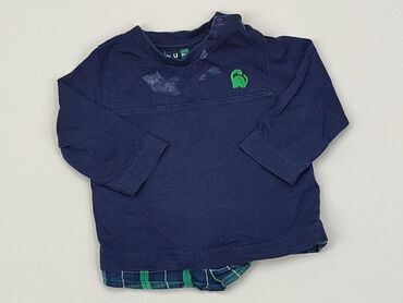bluzki z długim rękawem dla chłopca: Bluzka, 0-3 m, stan - Dobry