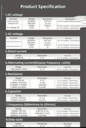 Multimetri: Pametni digitalni multimetar – „pinceta“ klešta sa TFT ekranom - — 8