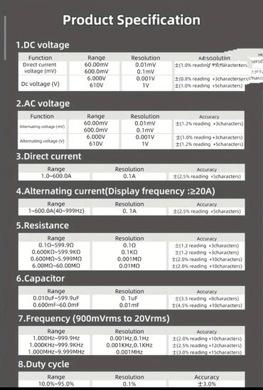 Multimetri: Pametna klešta-multimetar sa dvostrukim prikazom na jednom ekranu - — 18