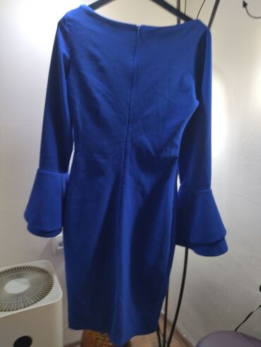 svetlo plave haljine za maturu: M (EU 38), bоја - Tamnoplava, Večernji, maturski, Dugih rukava