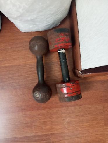 Dəmir dumbbell dəsti - Material: tam metal/dəmir - Quruluş: 2 ədəd