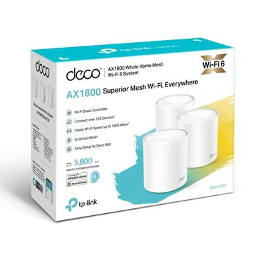 Modemlər və şəbəkə avadanlıqları: 🔵Mesh System "TP-Link Deco X20 WiFi 6 (3-pack)" | Router ⭐️Amerika