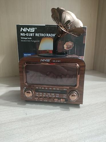 hoco eq34 plus: Ретро-радио NNS NS-01BT с декоративным «граммофонным» рупором - — 1