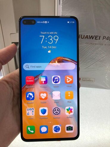 Huawei: Huawei P40 4G, 128 GB, rəng - Qara, Barmaq izi, Face ID