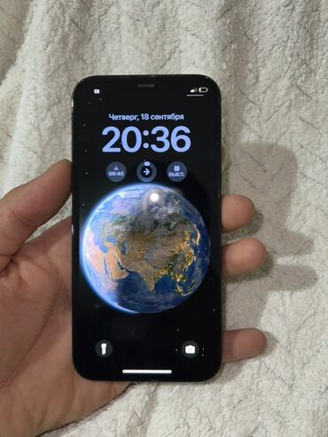 телефон 13про: IPhone 12 Pro, Колдонулган, 128 ГБ, Pacific Blue, Каптама, 81 %
