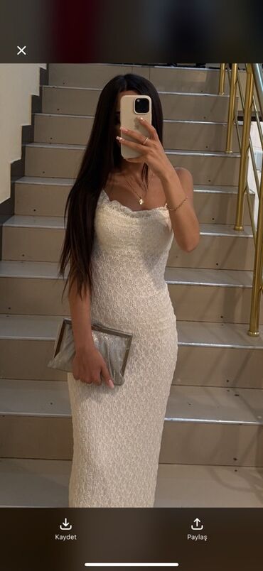 Вечернее платье, Макси, Bershka, XS (EU 34)