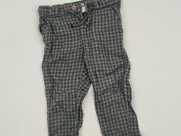 białe spodnie na gumce: Material trousers, H&M, 1.5-2 years, 92, condition - Very good
