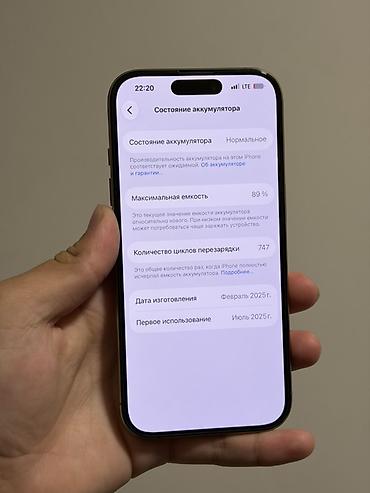 89: IPhone 16 Pro, Б/у, 256 ГБ, Natural Titanium, Защитное стекло, Чехол, В рассрочку, 89 % — 6