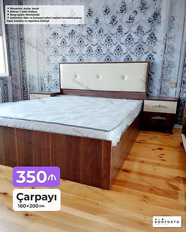 Ev və bağ: Çarpayı – 160×200 sm - Mexanizm: açılan, bazalı (alt hissə saxlama — 1
