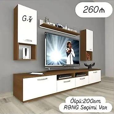 radiator ev ucun: TV stendi və divar modulu dəsti - Komplet: aşağı TV tumbası, iki ədəd — 1