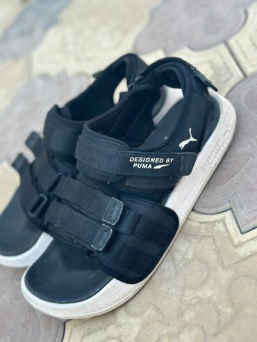 спортивные костюмы для женщин: Мужские сандалии, 39, Puma, Б/у, цвет - Черный, Самовывоз