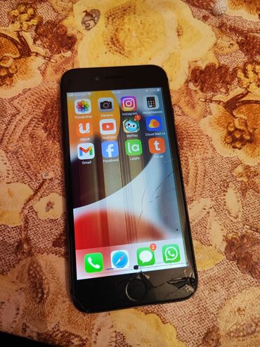 iphone 7 telefonunu al: IPhone 7, 128 GB, Qara, Qırıq, Barmaq izi, Sənədlərlə