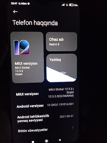 qrafik planset qiymetleri: Redmi 8, 64 GB, rəng - Qara, İki sim kartlı — 1