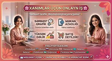 online operator vakansiya 2026: Çağrı mərkəzi operatoru tələb olunur, Yalnız qadınlar üçün, İstənilən yaş, Təcrübəsiz — 1