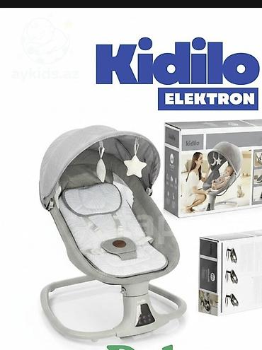 korpə beşikləri: Kidilo elektron beşik/elektron uşaq yelləncəyi - Rəng: boz - Elektron — 2