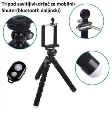 Ostali aksesoari za mobilne telefone: Mini Tripod za mobilni telefon + Držač + Bluetooth Okidac Fleksibilan — 13