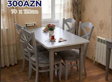 embawood dolab: Mətbəx üçün, Yeni, Açılmayan, Dördbucaq masa, 4 stul — 1
