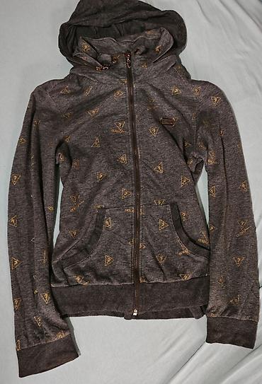 nike tech flecce: Женская худи Guess premium - Цвет: темно‑серый меланж с золотистым — 2