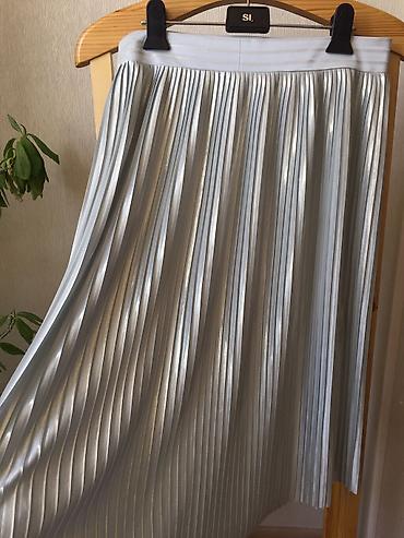 Юбки: Плиссированная юбка с эффектом металлик Бренд: Mango Размер: M/L Цвет — 11