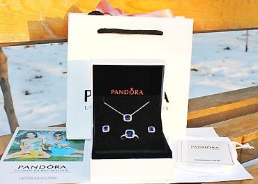 beauty: Шикарный набор с синими камушками ❤️ от Pandora🥰 Серебро 925 проба😍 — 2