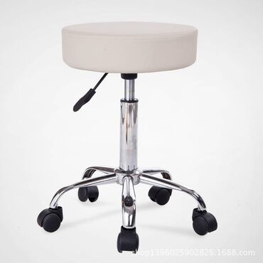 Stolice: Barska/kozmetička stolica na točkiće – okruglo sedište - Okruglo — 9