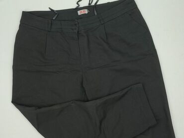 spodnie tech fleece czarne: Material trousers for women, size 3XL (EU 46)