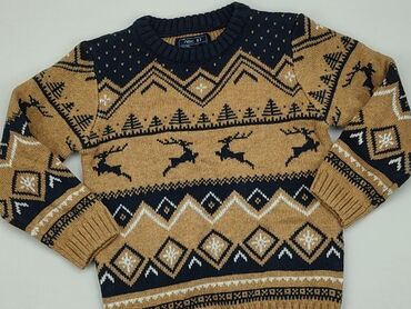 sweterek brązowy: Sweterek, Next, 4-5 lat, 104-110 cm, stan - Bardzo dobry