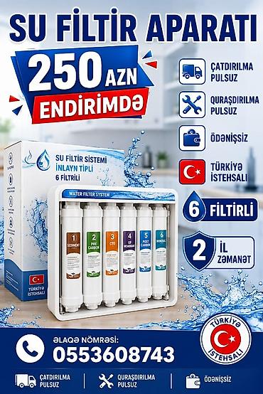 Su Filtr Aparatı – İnlayn tipli, 6 mərhələli filtrləmə sistemi lalafo.az -da Su Filtr Aparatı – İnlayn tipli, 6 mərhələli filtrləmə sistemi