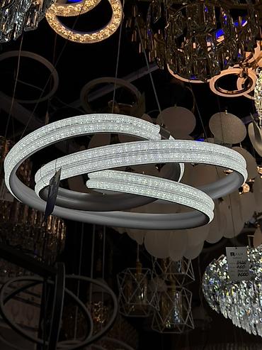 smart light: Современная подвесная LED-люстра с фигурными кольцами - Дизайн — 1