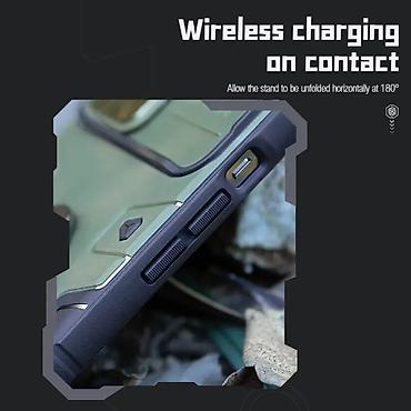 Maske i futrole za telefone: Maska Nillkin CamShield Armor Pro Magnetic za iPhone 14 6.1 plava — 13