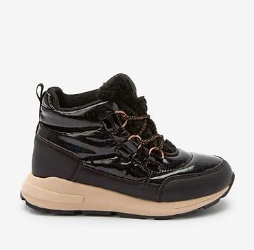 Детская обувь: Next серые и черно розовые ботинки Новые Серые Размеры — 6