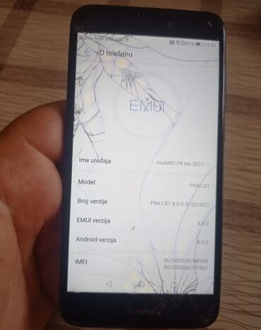duks dinara: Huawei P9 lite mini, 16 GB, bоја - Crna, Broken phone, Otisak prsta