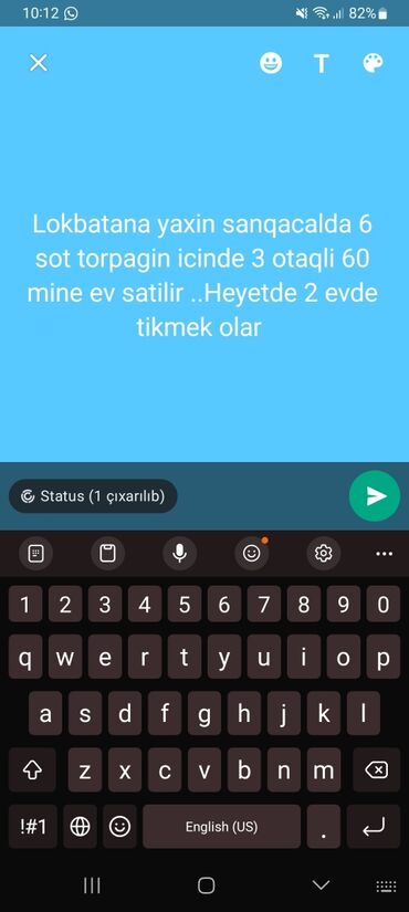lokbatanda satilan evler: Lokbatana yaxin 6 sot torpagin icinde heyet evi satilir 2 elave evde