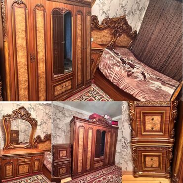 кровать двуспальная с матрасом: 2 təknəfərlik çarpayı, Dolab, Termo, 2 tumba, Malayziya, İşlənmiş