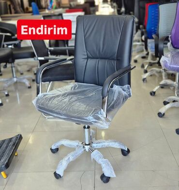 Ofis və oyun kresloları: Yeni, Təkərli, Qolları tənzimlənir, Dəri — 4