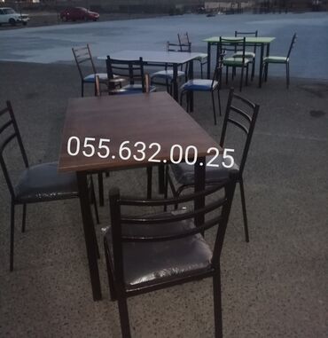 Sifarişlə masa və oturacaq dəstləri: Dəniz qiragi üçün stol stul desti, kafe və cayxana üçün stol stul — 3