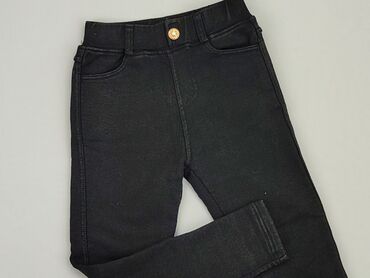 jeansy z malymi kieszeniami: Spodnie jeansowe, 5-6 lat, 110/116, stan - Dobry