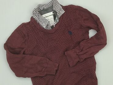 sweterek rozpinany na drutach: Sweater, 4-5 years, 104-110 cm, condition - Very good