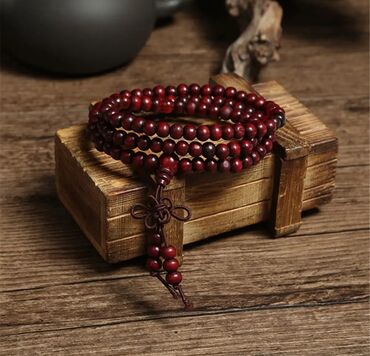 браслеты пандора: Унисекс браслет из сандалового дерева, бусины 6 мм, эластичный