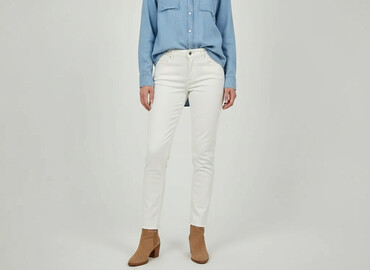 brązowe jeansy stradivarius: Stradivarius, Jeansy damskie, rozmiar L
