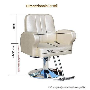 Stolice: Frizerska/barberska stolica sa hidrauličnom pumpom - Materijal — 3