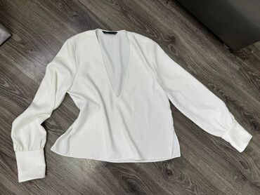 pamučne košulje: Zara, S (EU 36), Single-colored, color - White