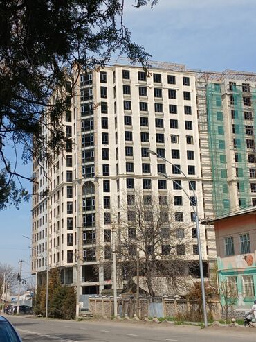 гостиница в районе аламедин 1: 3 комнаты, 98 м², Элитка, 12 этаж, ПСО (под самоотделку)