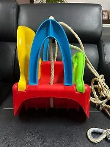 Njihalice: Dečija viseća ljuljaška sa ogradicom i naslonom - Troslojno sedište — 9