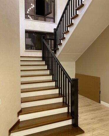 Деревянные лестницы: Деревянная лестница Для дома, Бесплатный замер, Вид дерева: Лиственница, Стиль: Лофт — 19