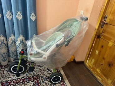 бу детская коляска: Детский трехколесный велосипед-коляска (green) - Формат 2-в-1