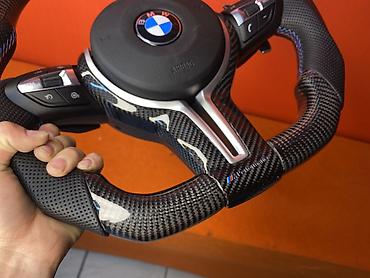 Рули: Спортивный руль BMW в стиле M Performance с выразительным карбоновым — 12